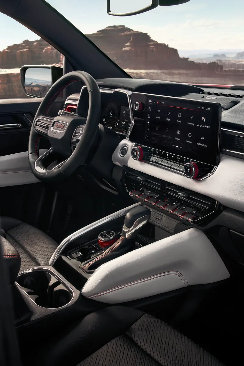 2026 GMC Canyon infotainment system at Vendetti Motors in Franklin MA