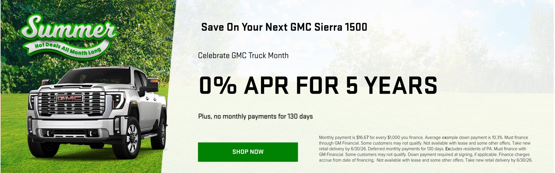 Summer Saving With GMC!