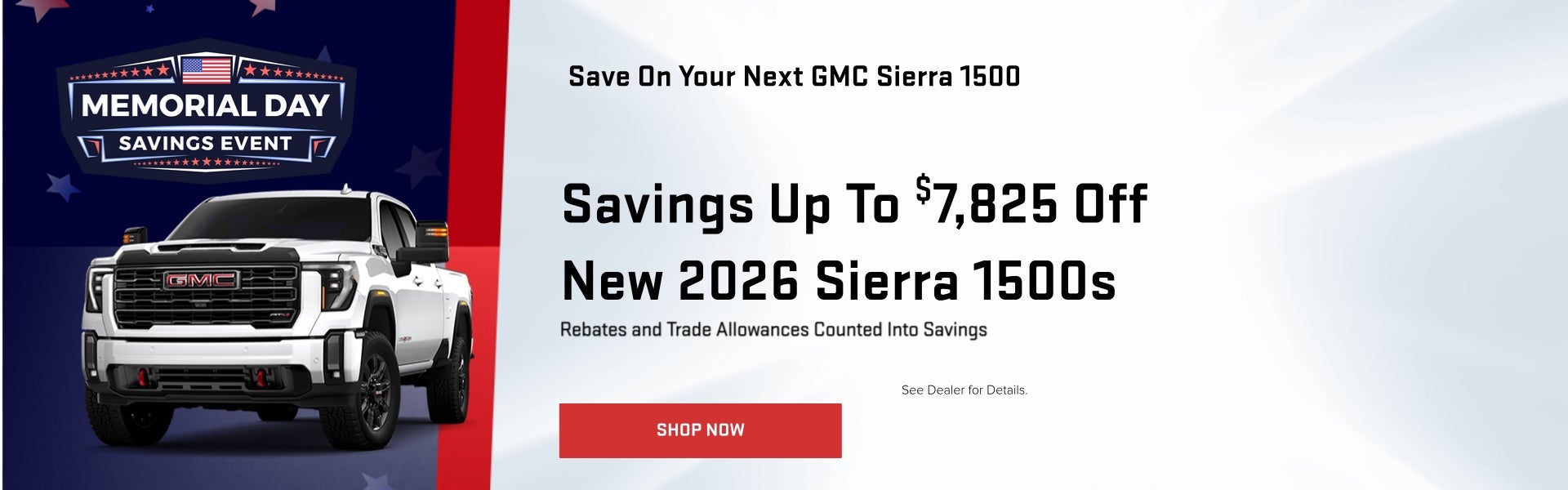 Memorial Day Savings! 