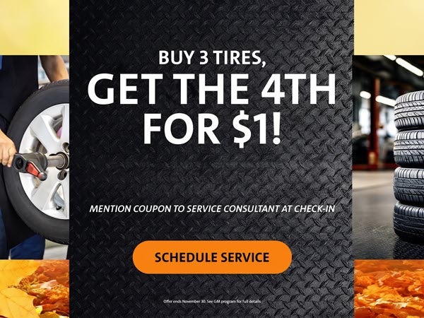 Buy 3 Get 1 Free Tire Special
