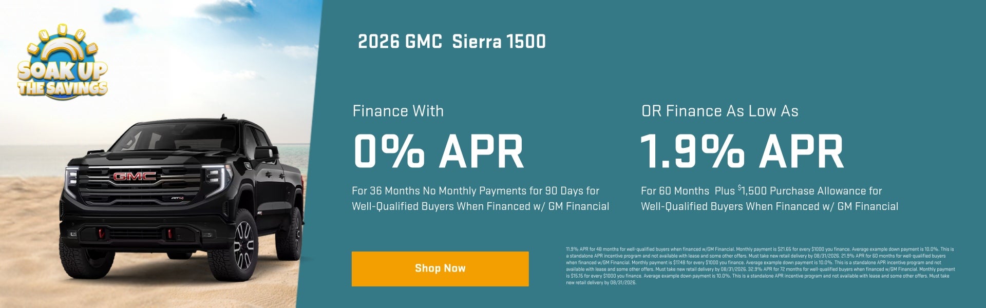 Low Financing On The GMC 1500